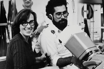 Carol Littleton with assistant editor Gib Jaffe on The Mafu Cage in 1978. Photo courtesy of Karen Arthur
