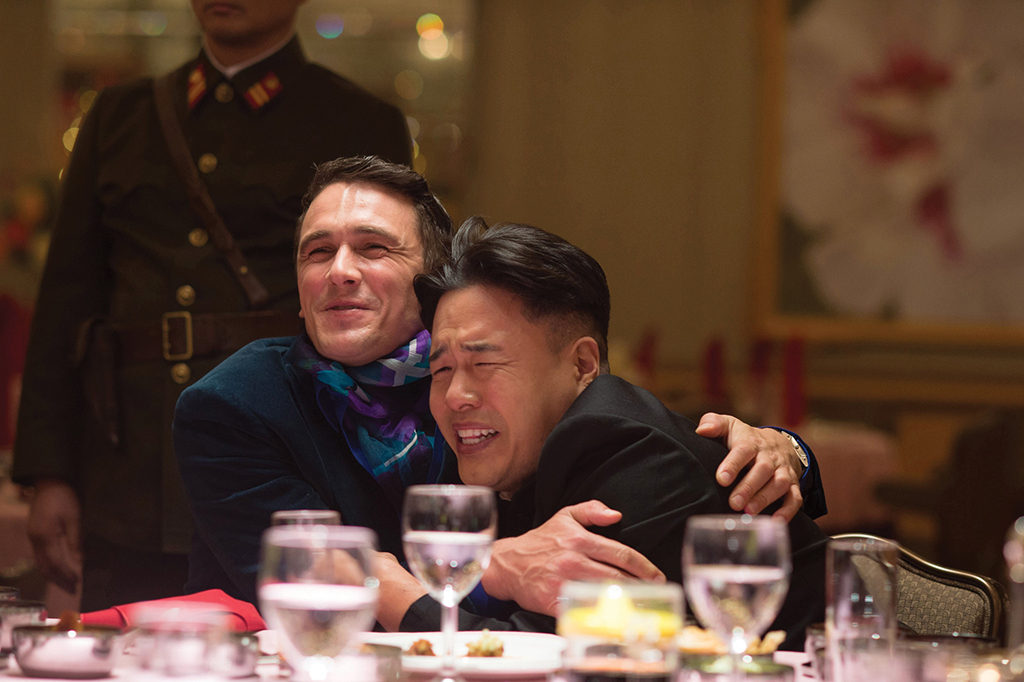 Dave Skylark (James Franco) and Kim Jong-un (Randall Park) in The Interview. Courtesy Columbia Pictures.
