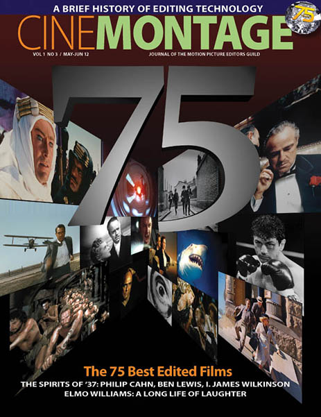 The Guild’s 75th anniversary issue of CineMontage Magazine