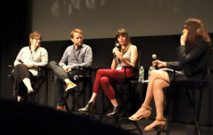 Mona Davis, left, Gabriel Rhodes, Erin Casper and moderator Livia Bloom. Photo by Dan Ochiva