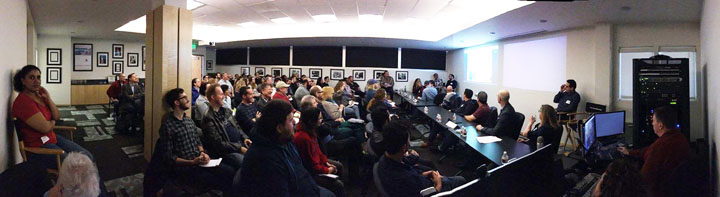 The Editors Guild's Dede Allen Seminar Room was packed for the recent VFX Workflow panel.