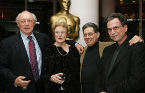 Jerry Greenberg, left, with fellow editors Dede Allen, Craig McKay and Richard Marks at an Academy of Motion Picture Arts and Sciences’ tribute to Allen in New York in 2007. Photo by Alex Oliveria/Startraksphoto for AMPAS © AMPAS