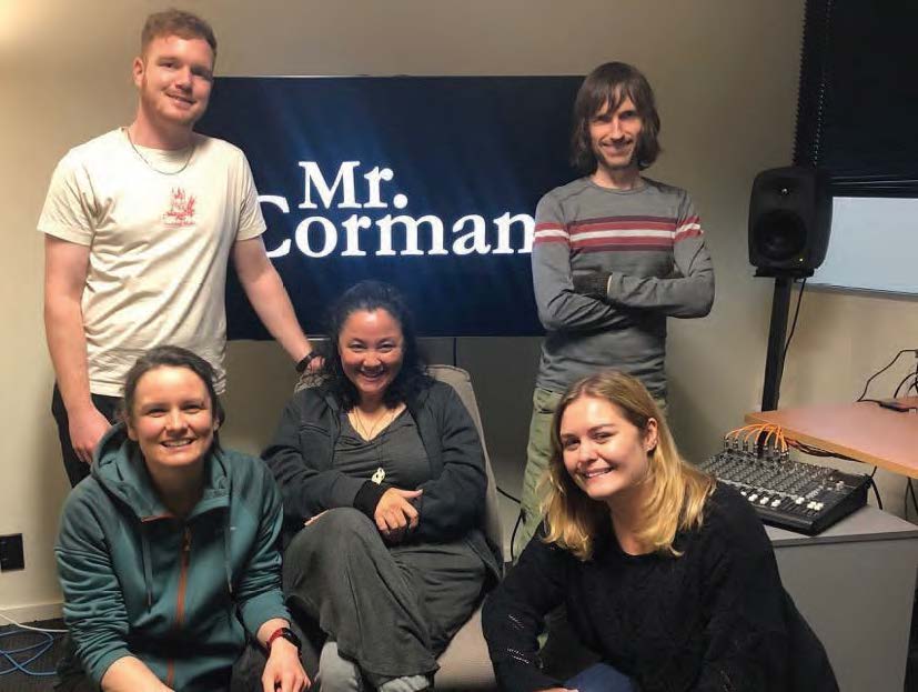 Sotelo (center) with her New Zealand editorial team. Greg Jennings, back left, and Jonno Woodford-Robinson. Front: Amanda Mulderry, left, and Jessica O’Donoghue.