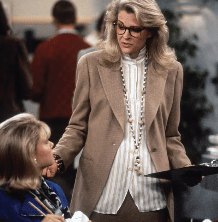 Candice Bergen, right, and Faith Ford in “Murphy Brown”. PHOTO: PHOTOFEST