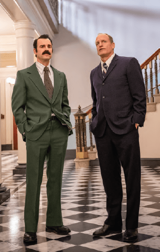 Justin Theroux, left, and Woody Harrelson. PHOTO: HBO