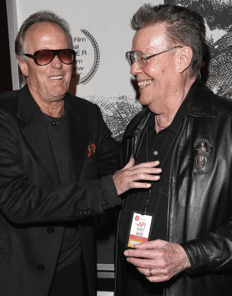 Peter Fonda, star of “Easy Rider,” with Donn Cambern who edited the film. PHOTO: GETTY IMAGES