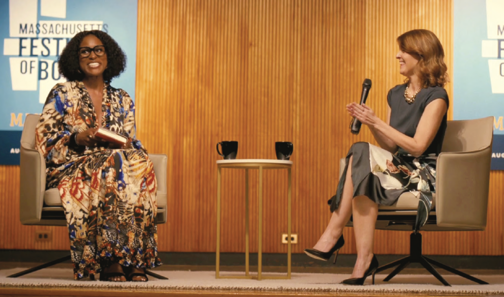 Issa Rae (left) and Nicole Kempskie in writer/director Cord Jefferson’s “American Fiction.”